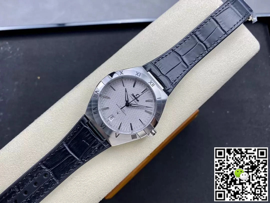 SBF Omega Constellation 131.12.41.21.06.001 VS Factory 1:1 Best Edition Replica Watch Gray Dial Leather Strap